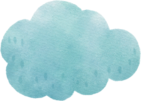 watercolor blue cloud